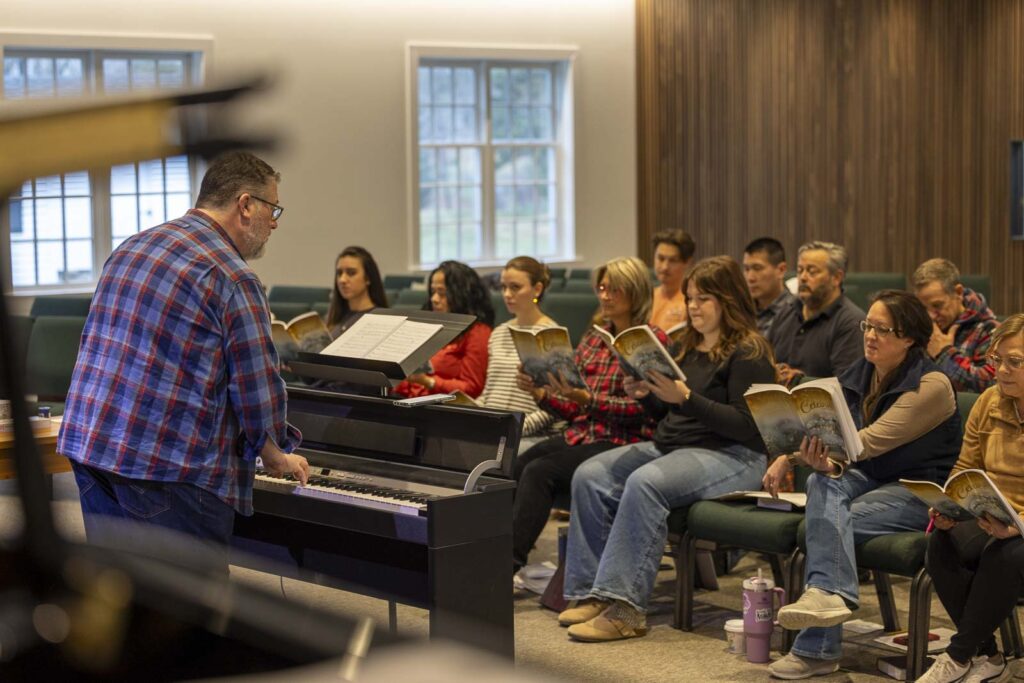 CIBC Choir rehearsing for upcoming Christmas concert